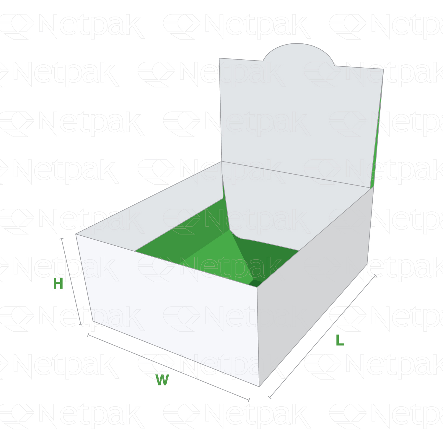 ESD FB 86/445. ESD foldable boxes without lid, 80x60x44,5 cm